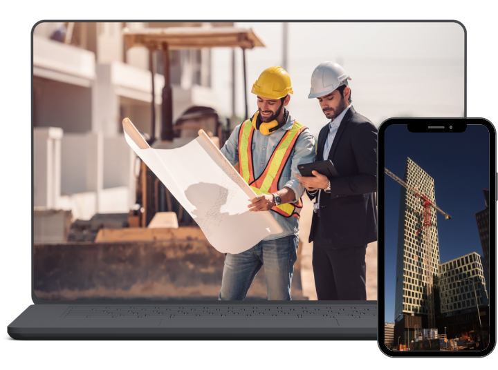 Construction operations dashboard mockup