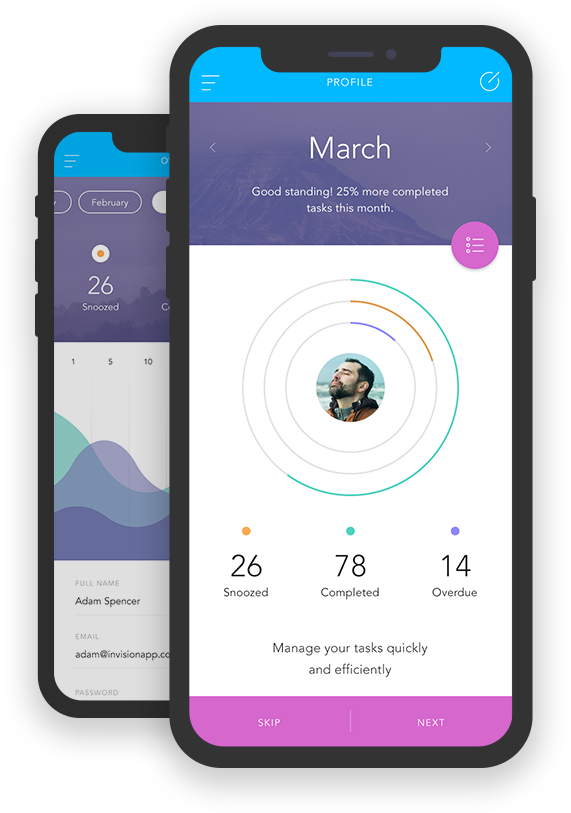 Hospitality mobile app mockup