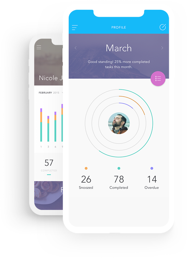 Workforce mobile app mockup